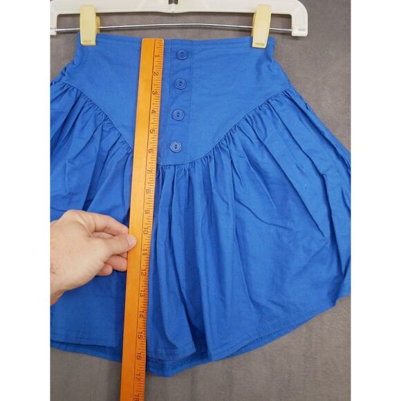 Vintage Pert 'n Perky Girl's Skirt Size 10 Blue Button Decorations Elastic Back - Picture 5 of 6